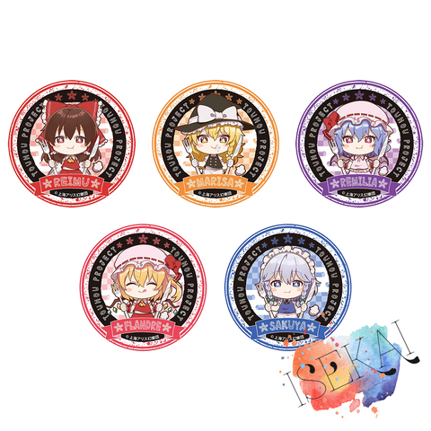 TouHou Project Anime Metal Badge Reimu Marisa Remilia Flandre Sakuya Cute Tōhō Project Metal Badge Pins ► Photo 1/2