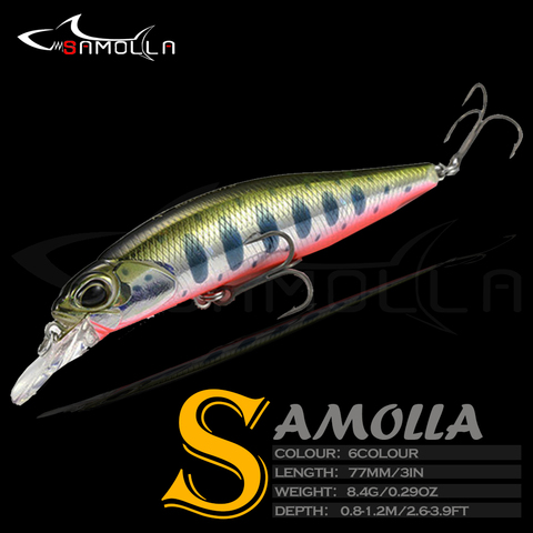 Minnow Fishing Lure Jerkbait New Bait Mino 77MM 8.4G Wobbler Carp  Isca Artificial  Accessories Leurre Souple Lures Equipment ► Photo 1/6