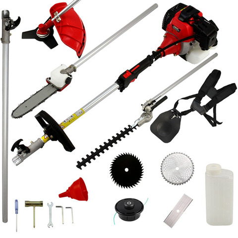 2 Stroke  1.75KW 52cc Garden Hedge Trimmer 5 in 1 Petrol Strimmer Chainsaw Brush cutter Multi Tool 52cc ► Photo 1/6