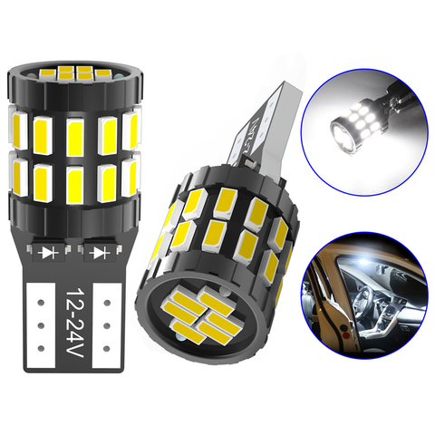 2x T10 LED Canbus Bulb W5W 168 194 Clearance Parking Lights For BMW Audi A6 C5 C6 C7 A3 8P 8V B5 B6 B7 B8 A7 A8 Q3 Q5 Q7 TT R8 ► Photo 1/6
