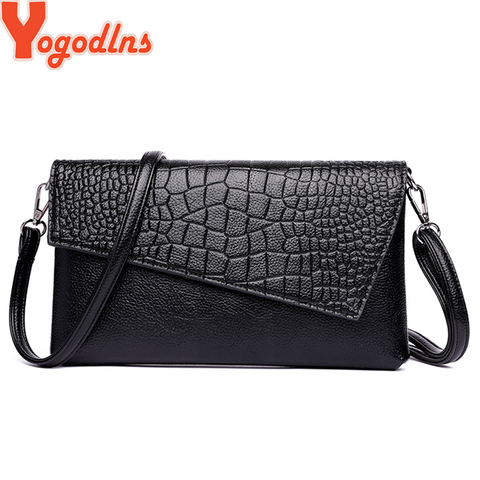 Yogodlns Women PU Leather Bag Crocodile Pattern Handbags Ladies Messenger Bags Crossbody Female Small Shoulder Bag Clutch Purse ► Photo 1/6