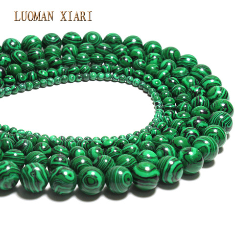 Wholesale Colorful Malachite Beads Loose Round Stone Beads For Jewelry Making  Diy Bracelet Necklace 4/6/8/10 mm Strand 15'' ► Photo 1/6