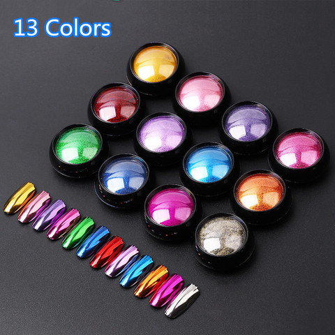 Nail Art Glitter dipping powder Chrome Mirror Glitter Pigment Powder For Nails Decorations DIY Manicure ► Photo 1/5