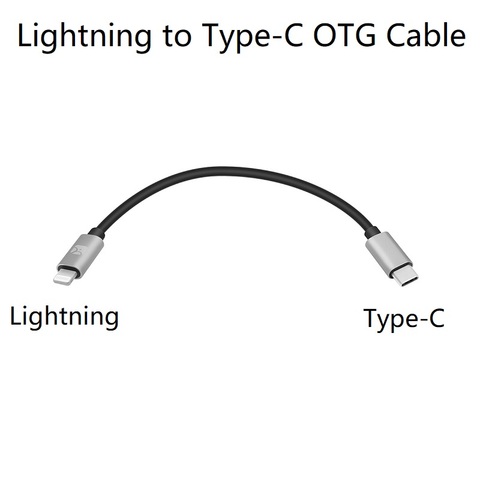 Lightning to Type-C OTG Cable for Shanling M2X M5s Up4 M0,xd-05 plus,NX4 DS,Fiio BTR5 3 iPhone 11 XS Max, XR, XS 8Plus, iPad Pro ► Photo 1/4
