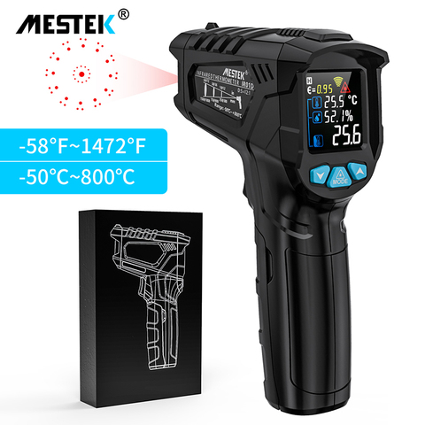 MESTEK Drop Shipping Digital Pyrometer Thermometer Humidity Meter Infrared Thermometre Hygrometer Temperature Thermostat Meter ► Photo 1/6