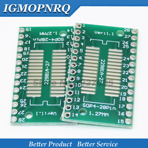 5PCS SSOP28 SOP28 TSSOP28 to DIP28 Adapter Converter PCB Board 0.65MM 1.27MM ► Photo 1/1
