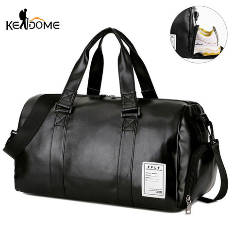Gym Bag Leather Sports Bags Dry Wet Bags Men Training for Shoes Fitness Yoga Travel Luggage Shoulder Sac De Sport Bag XA512WD ► Photo 1/6