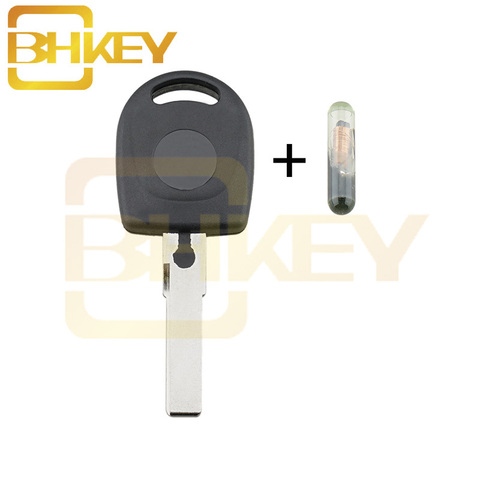 BHKEY 100% NEW Uncut Blade Blank Replacement Fob Car Ignition Key Transponder Chip ID48 For VW Volkswagen SKoda SEAT key Case ► Photo 1/3