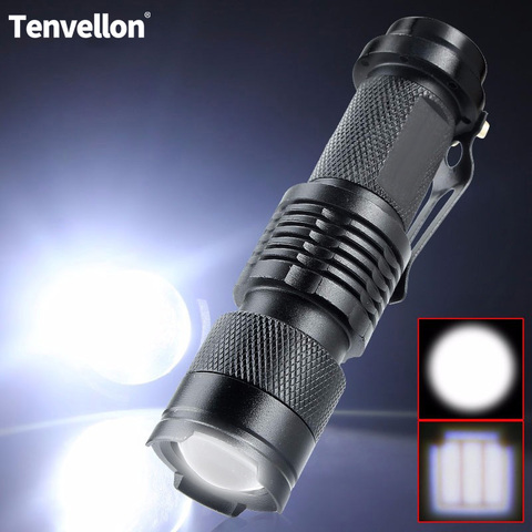 LED Mini Flashlight Self Defense AA 14500 Battery Waterproof Outdoor Camping Led Flashlight For Hiking Bicycle Fishing Lighting ► Photo 1/6