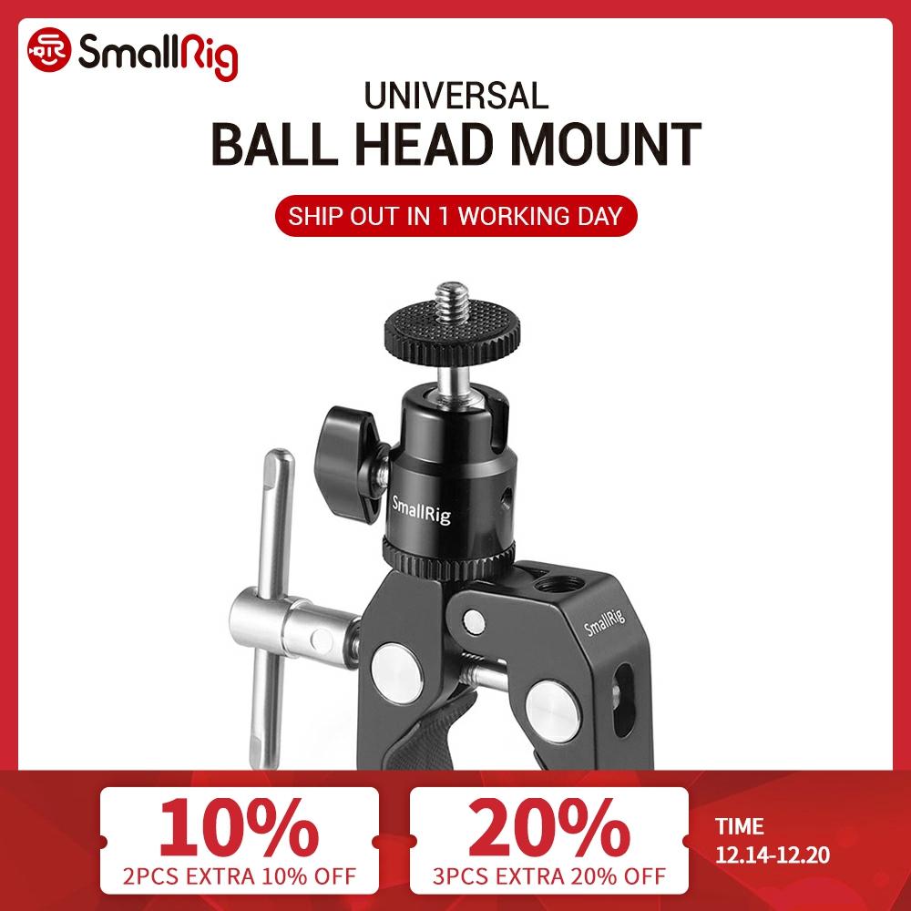 SmallRig DSLR Camera Super Clamp Holder w/ Ball Head Mount Hot Shoe Adapter For Gopro ,Camera Light , Monitor  Attachment - 1124 ► Photo 1/5