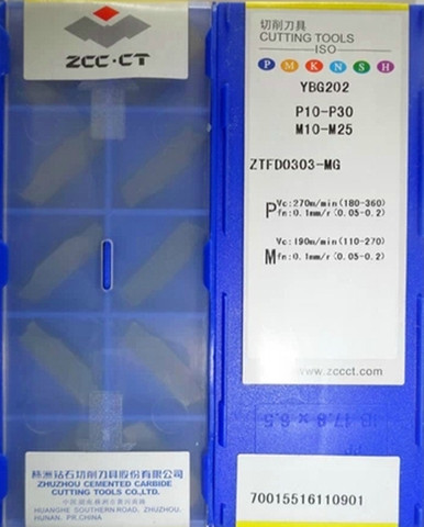 ZTED02503 ZTFD0303  ZTGD0404  ZTHD0504  ZTKD0608 MG YBG202 10pcs ZCC.CT insert Processing: stainless steel, steel.etc. ► Photo 1/2