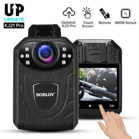 BOBLOV KJ21Pro Body Camera HD 1296P Police Bodycam Remote Control Touch Screen Video Camara Night Vision Mini Camcorders ► Photo 1/6