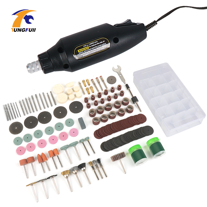 New Upgrade 220V/110V Mini Drill Electric Rotary Tool with Flexible Shaft  and 180pcs Accessories Power Tools for Dremel Electric Drill