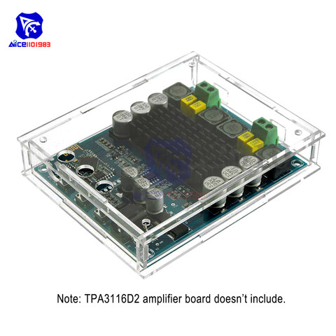 diymore Transparent Acrylic Cover TPA3116D2 Amplifier Board Acrylic Case Protective Shell Box ► Photo 1/5