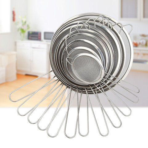 Stainless Steel Wire Fine Mesh Sieve Oil Strainer Flour Colander Sifter DIY Kitchen Tools for Filtering Food ► Photo 1/6