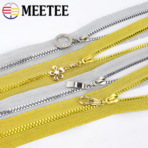 2/5pcs 60cm 5# Gold Silver Open-end Resin Zipper for Sewing Coat Down Jacket Bag Zippers DIY Tailor Accessories ZA407 ► Photo 1/6