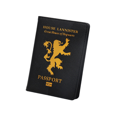 High Quality Passport Cover Cute Golden Lion Passport Case Travel Wallet Document Organizer Pu Leather ► Photo 1/6