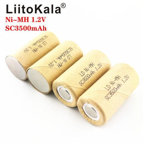 LiitoKala SC 3500mAh 3000mAH NI-MH 1.2V Rechargeable Battery high discharge rate 10C 15C for Electric tools Power Tool batteries ► Photo 1/4