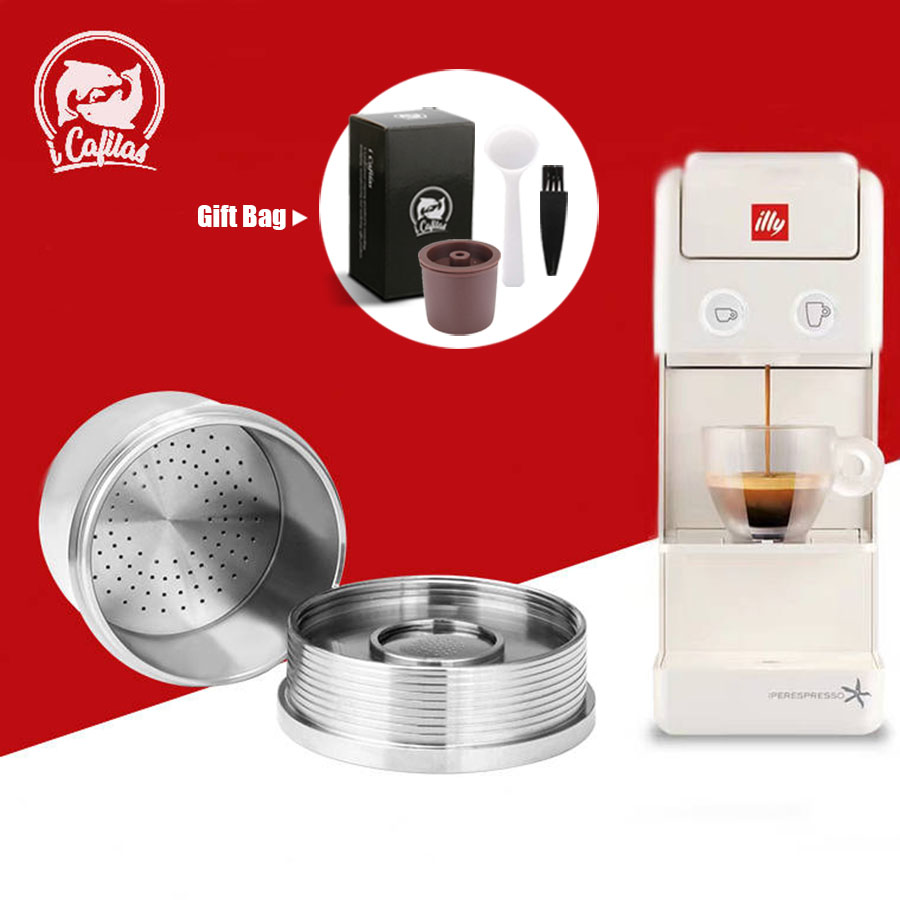 i Cafilas Stainless Steel Reusable Illy IperEspresso Crema Coffee Capsule  Pod