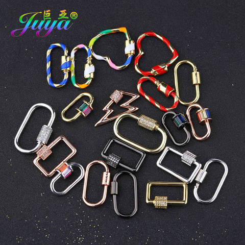 Juya DIY Jewelry Making Accessories Hanging Chain Fastener Spiral Locket Carabiner Screw Lock Clasp For Necklace Bracelet Making ► Photo 1/6