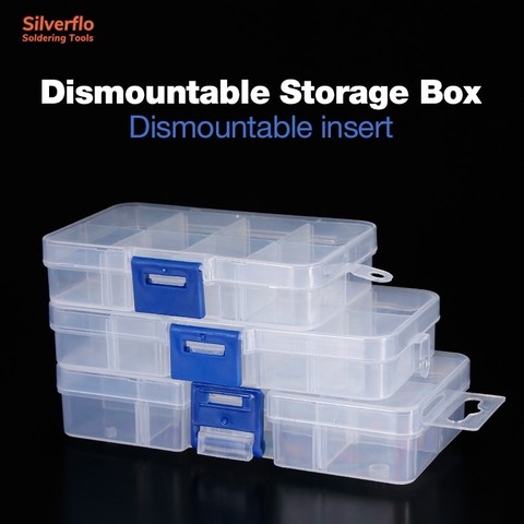 1pcs Plastic 6/815 Storage boxes Slots Adjustable packaging transparent  Tool Case Craft Organizer box jewelry