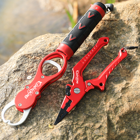 Fishing Grip Fishing Pliers  Set Fishing Tackle Hook Recover Cutter Line Split Ring High Quality Fishing Tool Hot Aluminum Alloy ► Photo 1/6