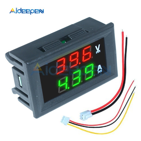 Digital Voltmeter Ammeter DC 0-100V 10A 50A 100A 0.56'' LED Display Voltage Regulator Volt AMP Meter Tester Detector Auto Car ► Photo 1/6