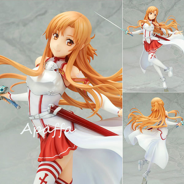 6pcs/set Anime Sword Art Online Asuna Titania Kirigaya Kazuto Figur Modell 6cm 