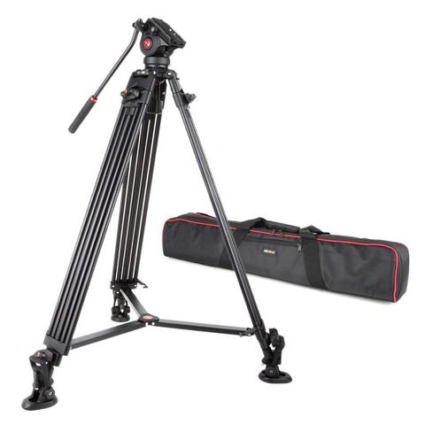 Viltrox VX-18M 1.88m Aluminum Professional Heavy Duty Video Camcorder Tripod with Fluid Head + Carry Bag for Camera DV ► Photo 1/6
