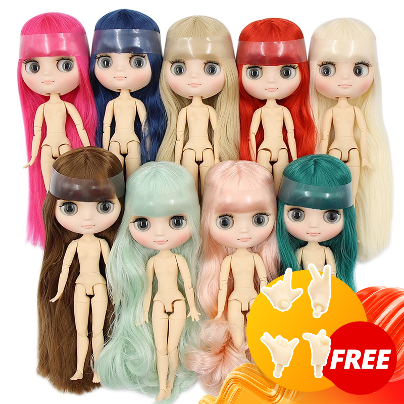 Details about   New 8" Takara middle Blythe factory Nude Doll standard body Long curly hair #E