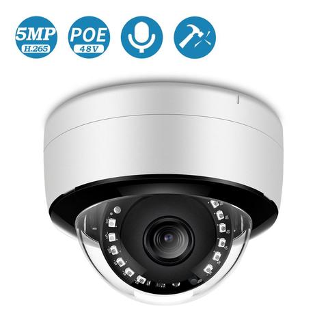5MP 3MP HD  H.265 Audio IP Camera Infrared Night Vision 2.8mm Wide Angle 48V POE 2MP Indoor Video Surveillance Dome Camera ONVIF ► Photo 1/6