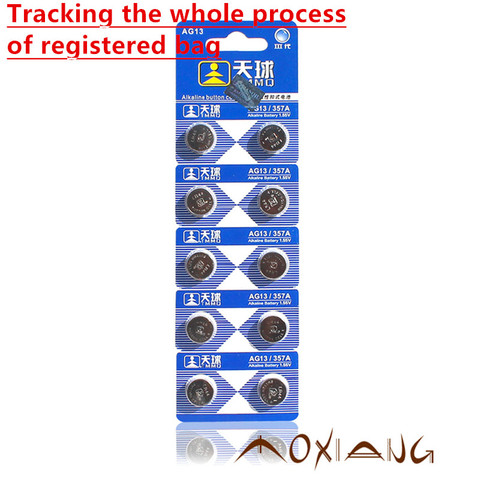 High quality 10 x 1.5V AG13 Battery LR44 L1154 LR44 303 RW32 V303 357A Button Cell Battery Alkaline batteries ► Photo 1/2