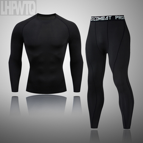 New Men Thermal Underwear Sets Compression Fleece Sweat Quick Drying Thermo Underwear Men Clothing Long Johns ► Photo 1/6