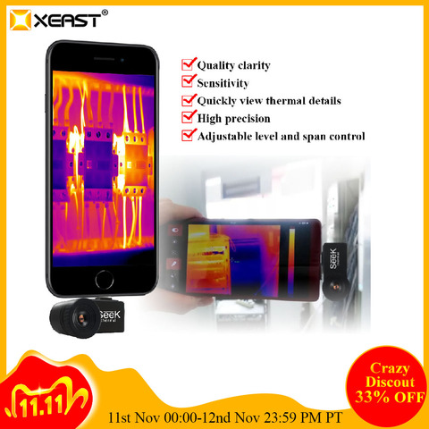 Seek Thermal Compact PRO/ Compact /Compact XR Imaging Camera InfraredImager Night Vision Android/TYPE-C/USB-C Plug/IOS Version ► Photo 1/6