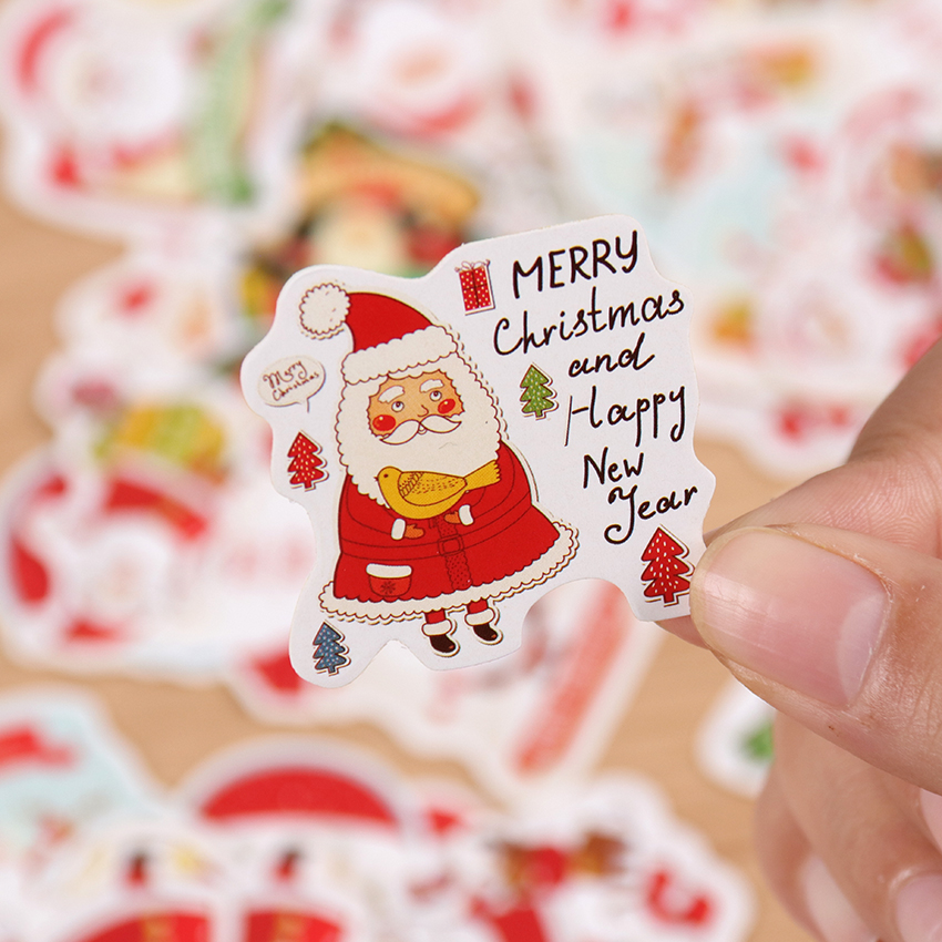 Santa Claus Christmas Self-adhesive DIY Album Scrapbooking Stickers Diary Decor 