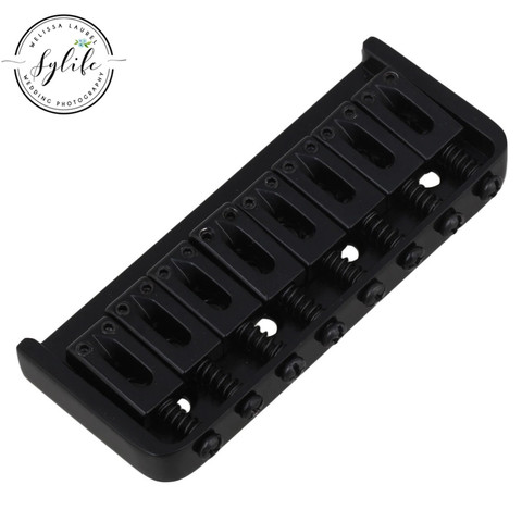 Black 8 String Fixed Bridge Replacement for Electric Guitar with Screw ► Photo 1/3