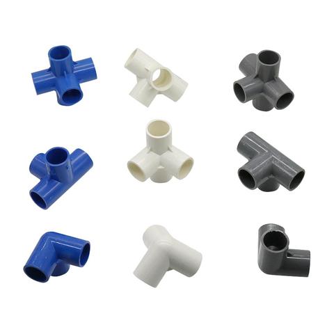 2 Pcs 20mm PVC Stereo Connector PVC Three-Way Four-Way Five-Way Plastic Water Supply Pipe Fittings Inner Diameter Size 20mm ► Photo 1/6