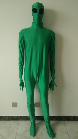 Child kids Adult Green Alien Full Body Suit Spandex Lycra Zentai Bodysuit  Stage Performance Costume with crotch zipper - Price history & Review, AliExpress Seller - Shop3617081 Store