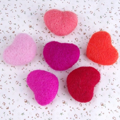 5pcs DIY Heart Craft Wool Felt Supplies for Kids  Handmade Sewing Toys Props Fotografia Accessories ► Photo 1/6