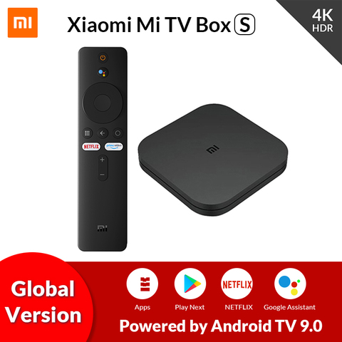 Original Global Xiaomi Mi TV Box S 4K Ultra HD Android TV 9.0 HDR 2G 8G WiFi Google Cast Netflix Smart TV Mi Box 4 Media Player ► Photo 1/6