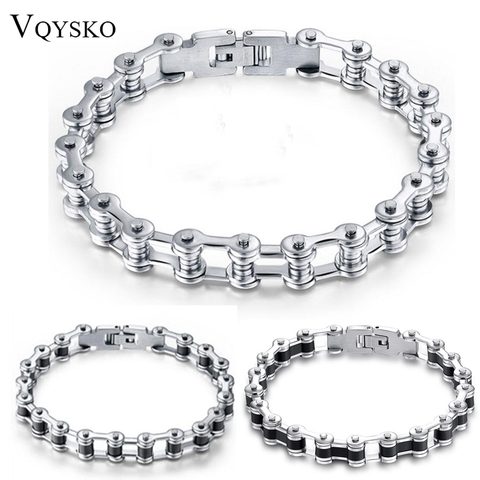 Top Quality Stainless Steel Biker Bracelet  Men's Motorcycle Chain Punk Rock Male Bracelet Biker Bicycle Bracelets For Men ► Photo 1/6