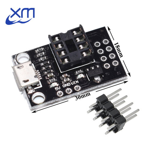 Pluggable Development Board For ATtiny13A/ATtiny25/ATtiny45/ATtiny85 Programming Editor Micro Usb Power Connector A51 ► Photo 1/2