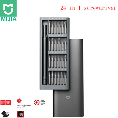 Xiaomi Mijia Wiha Screw-driver Kit 24 Precision Magnetic Bits Alluminum Box Wiha DIY  Daily Use Screw Driver Set in Stock ► Photo 1/6