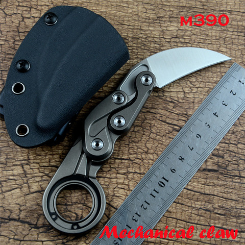 Y-START EDC Folding Pocket Knife Morphing Karambit Mechanical Survival Rescue Claw Knives M390 blade Titanium alloy Handle ► Photo 1/6