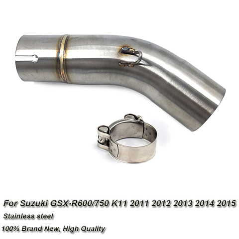 51MM Motorcycle Exhaust Muffler Pipe Middle Section Link Pipe For Suzuki GSXR 600 750 K11 2011 2012 2013 2014 2015 GSX-R600/750 ► Photo 1/5