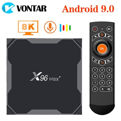 X96MAX plus Android 9.0 TV Box 4GB 64GB Amlogic S905X3 Dual Wifi BT4.1 H.265 8K 24fps Youtube X96 Max + Media Player Set Top Box ► Photo 1/6