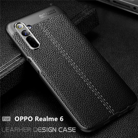 For OPPO Realme 6 Case For Realme 6 Capas TPU Bumper Luxury Leather For Fundas Realme 6 5 Pro X2 6i XT Find X2 A92S X3 C11 Cover ► Photo 1/6