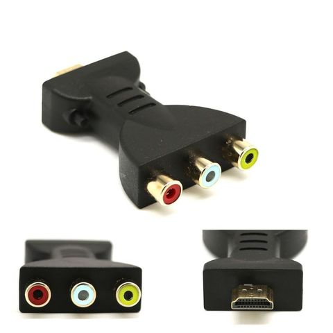 HDMI Male to 3 RCA Female Audio Video Adapter Composite AV Converter for TV DVD 720p and 1080p digital signals ► Photo 1/5