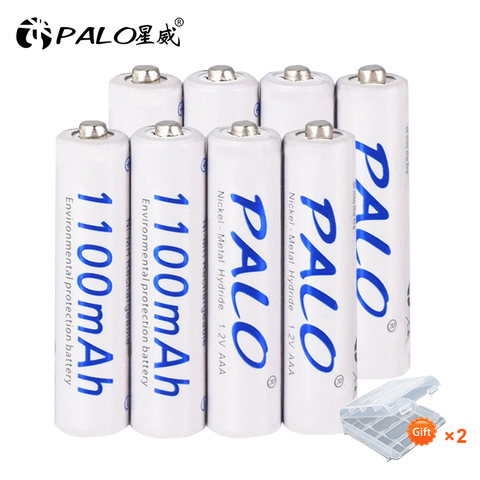PALO 1100mAh 1.2v AAA rechargeable battery AAA nimh pre-charge battery for LED light Toy camera MP3 mp4 microphone battery ► Photo 1/6
