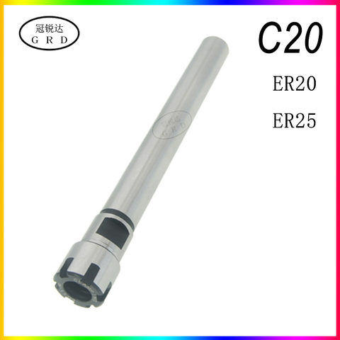 C20 ER extension rod  ER16 ER20 ER25  100L 150L 200L Milling machine CNC milling machine engraving machine elongated tool holder ► Photo 1/5